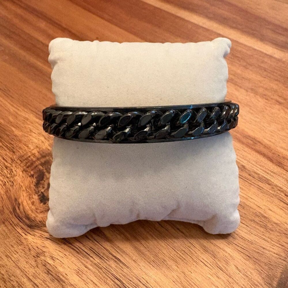 J.Crew | Gunmetal Chain Link Bangle | 2 1/2” Inner Diameter